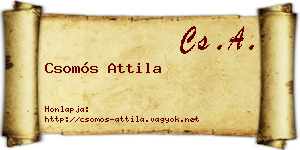 Csomós Attila névjegykártya
