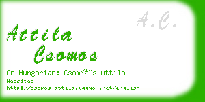 attila csomos business card